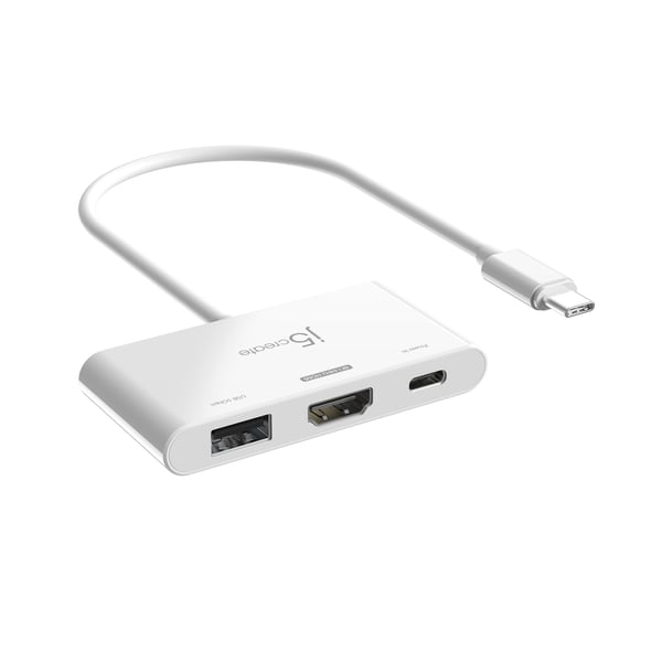 j5create JCA399-N interface hub USB 3.2 Gen 2 (3.1 Gen 2) Type-C 5000 Mbit/s Hvid