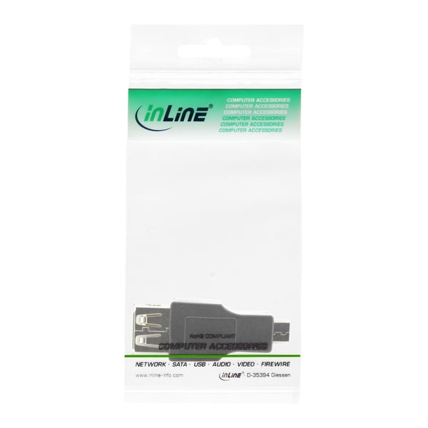InLine 31608 kabel kønsskifter USB A female USB-A Sort