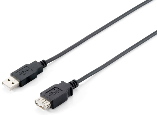 Equip 128852 USB-kabel USB 2.0 5 m USB A 0,48 Gbit/sek. Sort