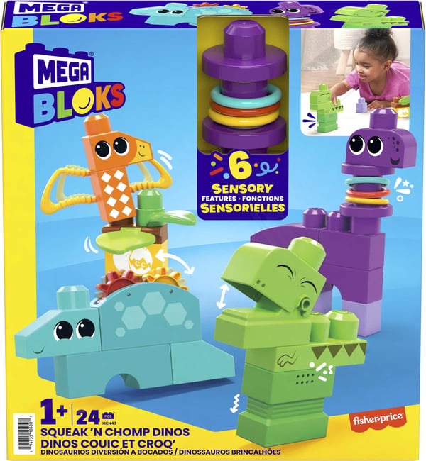 MEGA BLOKS Pib og gumle-dinoer