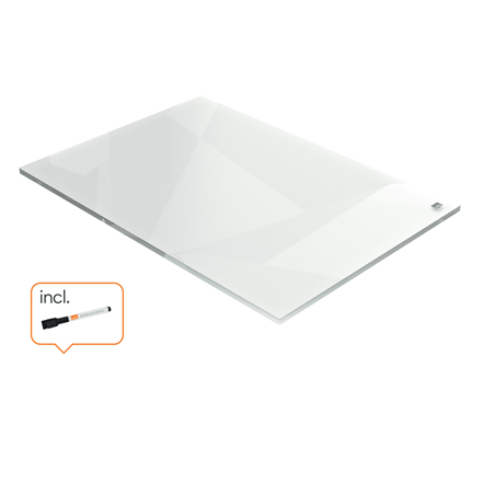 Nobo Transparent Akryl Mini Whiteboard Desktop Notepad A4