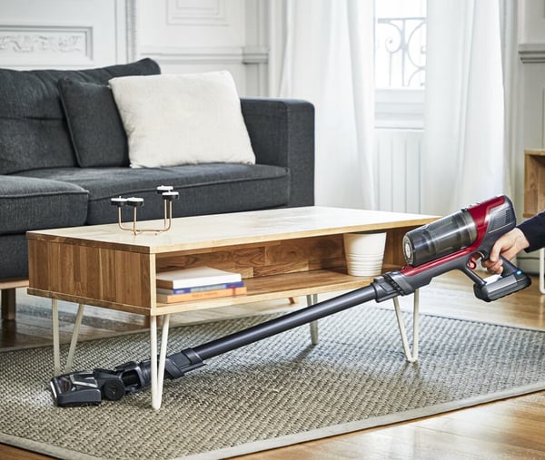 Rowenta RH6878 Skaftdammsugare, 2-i-1 Batteri Torr Cyklonisk Utan påse 0,55 l 100 W Röd, Grå