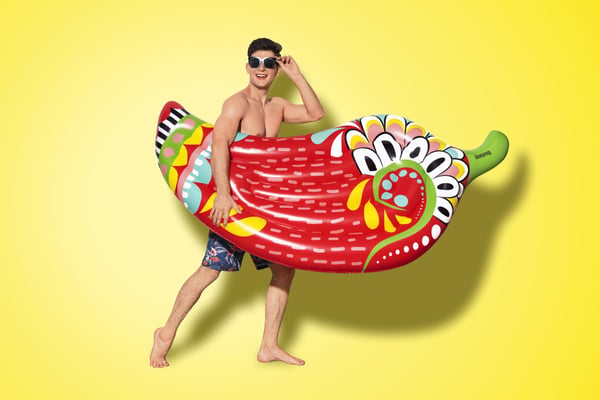 Bestway 43490 pool- och badmadrass Röd Mönstrad Badfåtölj