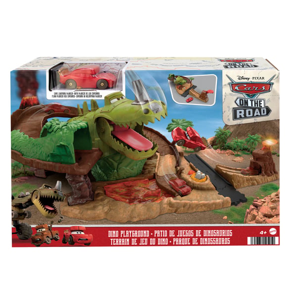 Disney Pixar Cars Disney og Pixar Biler på tur-legesæt med dinosaurlegeplads