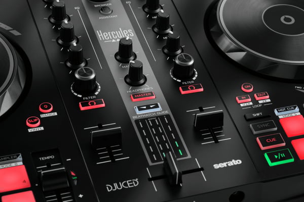 Hercules INPULSE 300 MK2 Scratch-enhet för vinyl Svart, Röd
