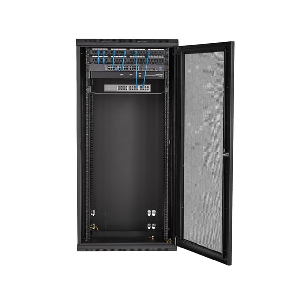 StarTech.com RK2620WALHM stativ 26U Vægmonteret stativ Sort