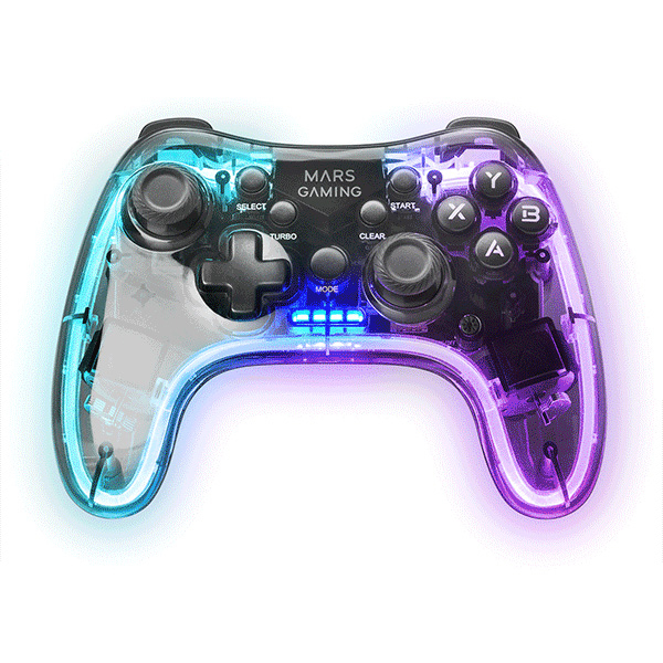 Mars Gaming MGP-24 Svart, Transparent RF Spelplatta Android, MAC, PC, PlayStation 4, Playstation 3, Xbox 360