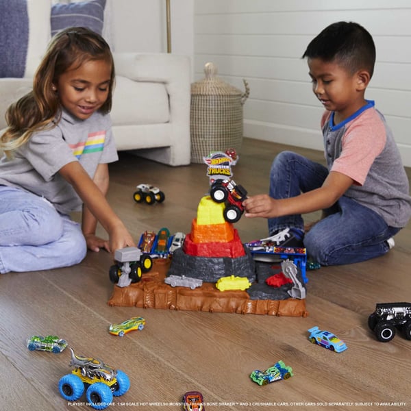 Hot Wheels Monster Trucks HOT WHEELSMonster Trucks Arena Smashers BONE SHAKER ULTIMATE CRUSH YARD-lekset