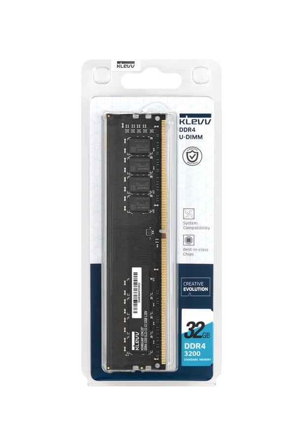 Klevv U-DIMM RAM-minnen 32 GB 1 x 32 GB DDR4 3200 MT/s 288-pin DIMM