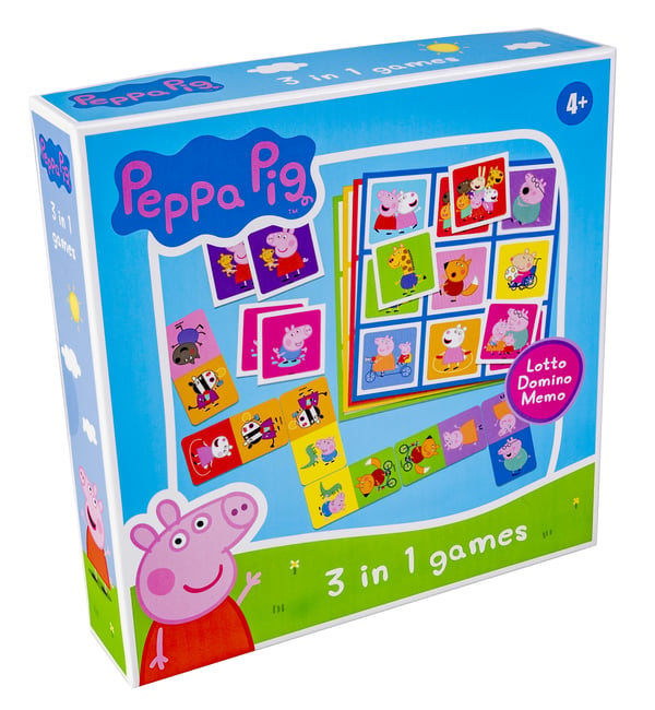 Tactic Peppa Pig 3 in 1 Lotto, Domino, Memo