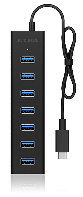 ICY BOX IB-HUB1700-C3 - Hubb - 7 x SuperSpeed USB 3.0
