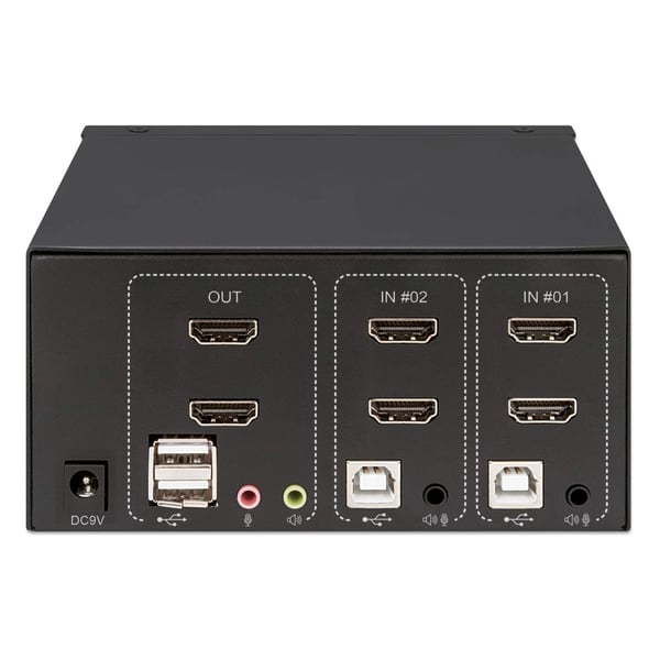 Manhattan 153522 KVM-switchar Svart