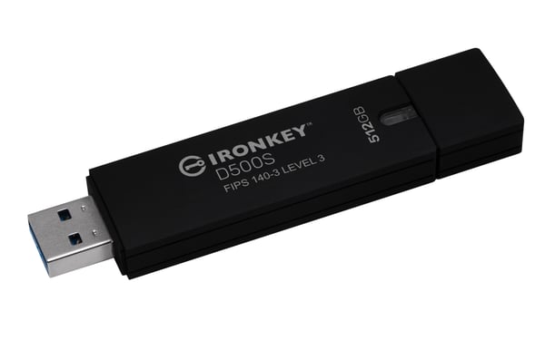 Kingston Technology IronKey D500S USB-sticka 512 GB USB Type-A 3.2 Gen 1 (3.1 Gen 1) Svart