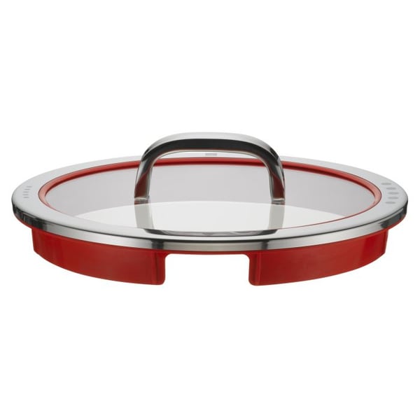 WMF 8900541252 kattilan kansi Pyöreä Punainen, Ruostumaton teräs