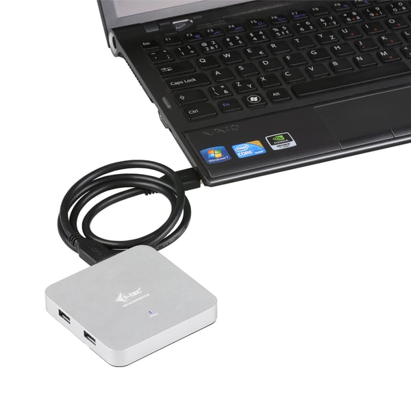 i-tec Metal U3HUBMETAL4 gränssnittshubbar USB 3.2 Gen 1 (3.1 Gen 1) Type-A 5000 Mbit/s Silver