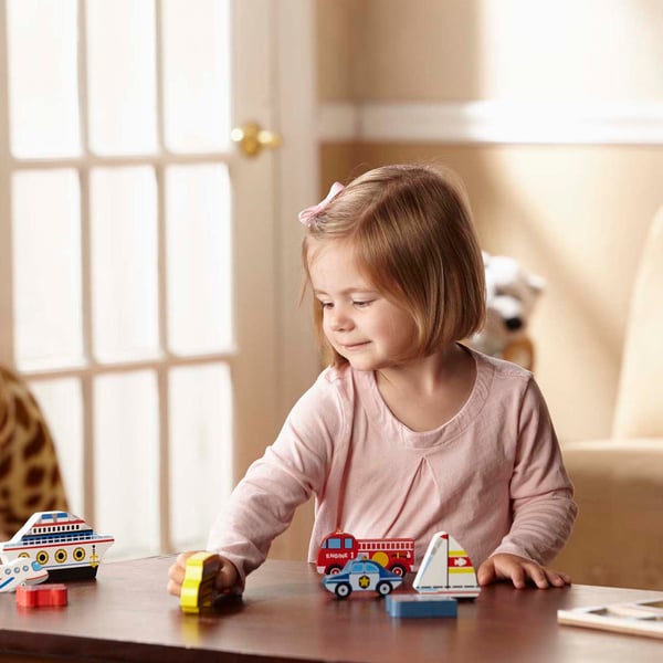 Melissa & Doug 13725 puslespil Blok puslespil 9 stk Køretøjer