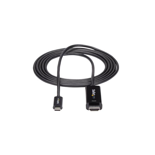 StarTech.com 2 m USB-C till HDMI-kabel - 4K vid 60Hz - Svart