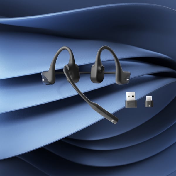 SHOKZ C110-AA-BK kuulokkeet ja kuulokemikrofoni Langaton Ear-hook Toimisto/puhelukeskus USB A-tyyppi Bluetooth Musta