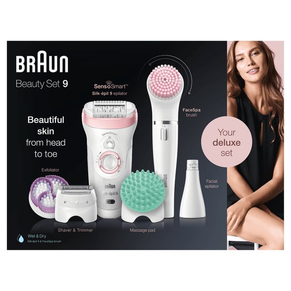 Braun Silk-épil 9 81683682 hårfjerner 40 pincetter Hvid, Lyserød