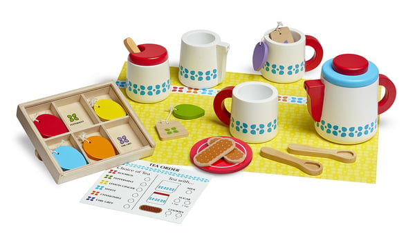 Melissa & Doug Wooden Steep And Serve Tea Set Melissa & Doug Wooden Steep And Serve Tea Set