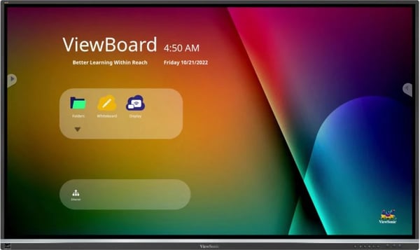 Viewsonic IFP7550-5F interaktiv whiteboard 190,5 cm (75") 3840 x 2160 pixlar Pekskärm Svart HDMI