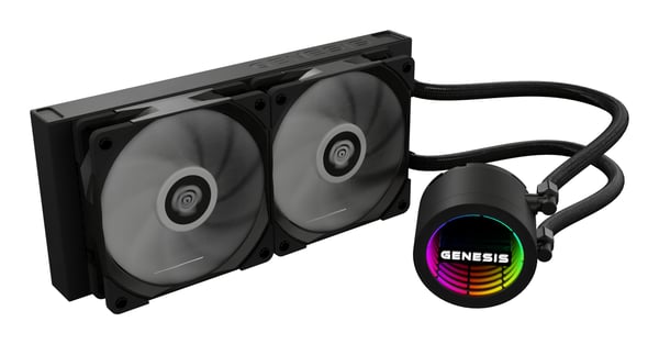 natec AiO CPU-vesijäähdytys Hydria 240 musta ARGB