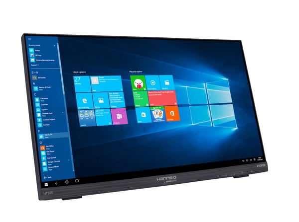 Hannspree HT225HPB computerskærm 54,6 cm (21.5") 1920 x 1080 pixel Fuld HD LED Berøringsskærm Bordplade Sort