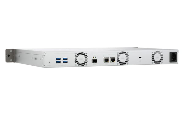 QNAP TS-432XeU NAS Stativ (1U) 4 GB DDR4 0 TB QNAP QTS Sort, Grå