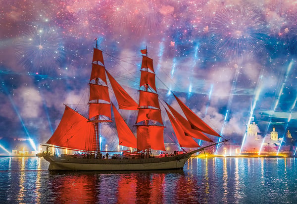 Castorland Red Frigate 1000 pcs Puslespil 1000 stk Skibe