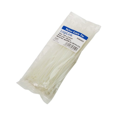 LogiLink KAB0002 kabelsamler Nylon Hvid