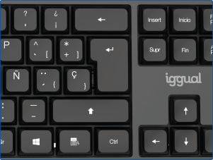 iggual CK-OFFICE-105T tastatur Hjemme/kontor USB QWERTY Spansk Sort