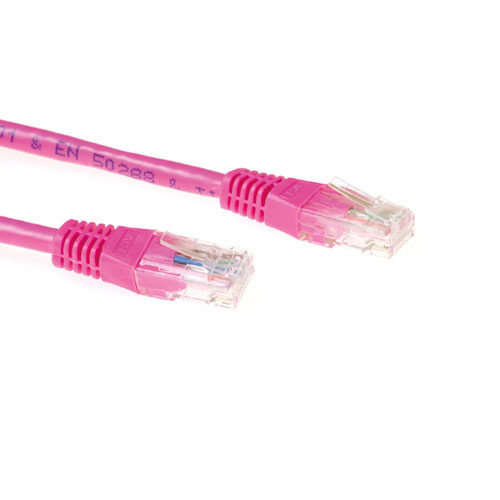 ACT CAT6A UTP 7m netværkskabel Lyserød U/UTP (UTP)