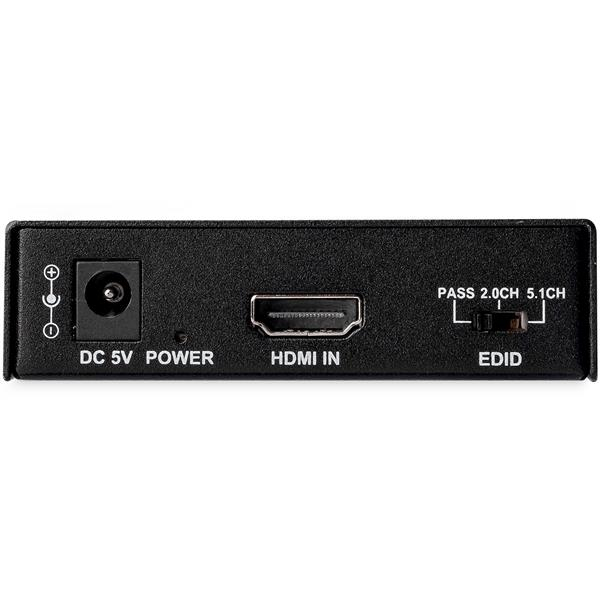 StarTech.com 4K HDMI Ljudextraktor - 4K 60Hz - HDMI Ljudsplitter - HDR - SPDIF Toslink Opt