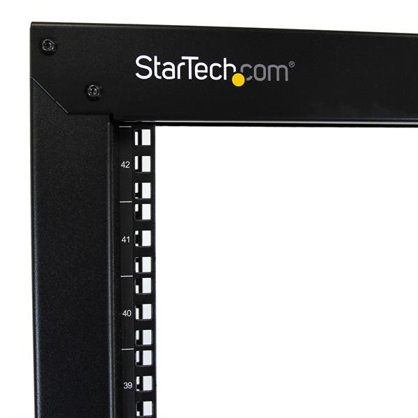 StarTech.com 2-stolps serverrack med hjul - stabil stålkonstruktion
