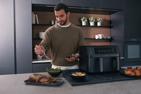 Haier HAF3AD 011 Kaksois 11,5 L Erillinen 3000 W Kuumakiertoilmakypsennin Musta