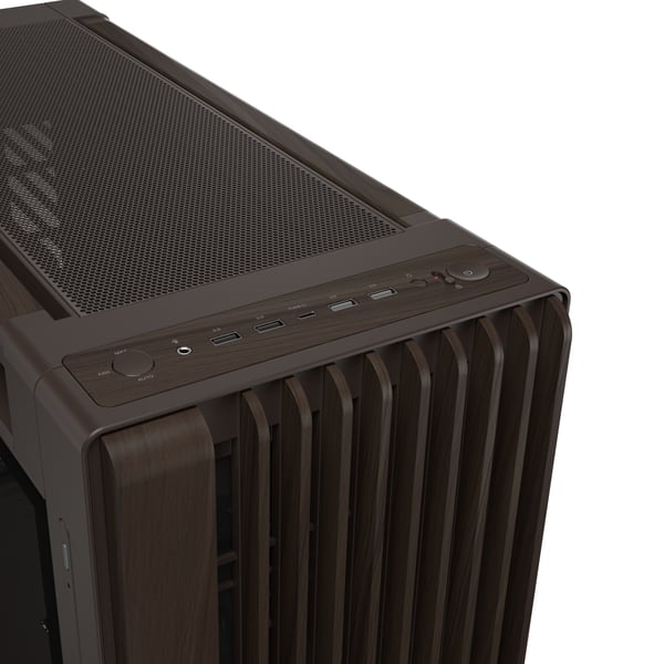 ASUS ProArt PA602 Wood Edition Retro Brown - Tempered Glass Panel Midi Tower Ruskea