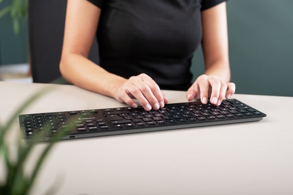 Cherry KW 9100 SLIM - Tastatur - trådløs - 2,4 GHz, Bluetooth 4.0