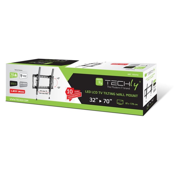 Techly ICA-PLB 59T tv-beslag 177,8 cm (70") Sort