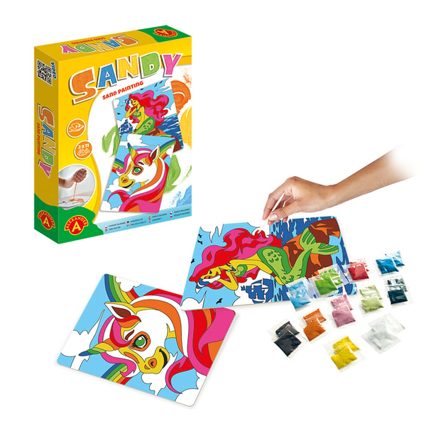 Alexander Toys Sandy Sand Painting Unicorn + Mermaid Farvelægning billedsæt