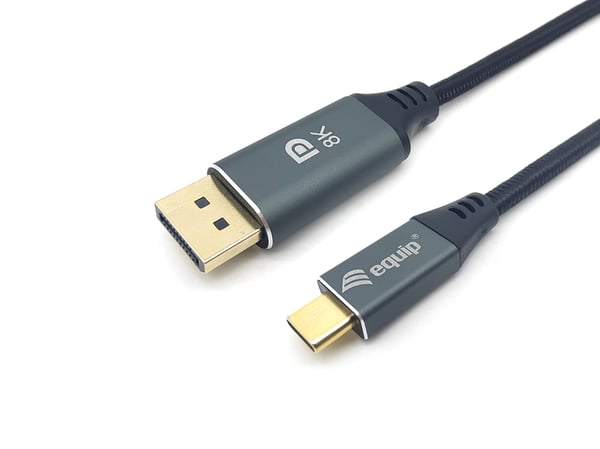 Equip 133422 videokabeladapter 2 m USB Type-C DisplayPort Grå