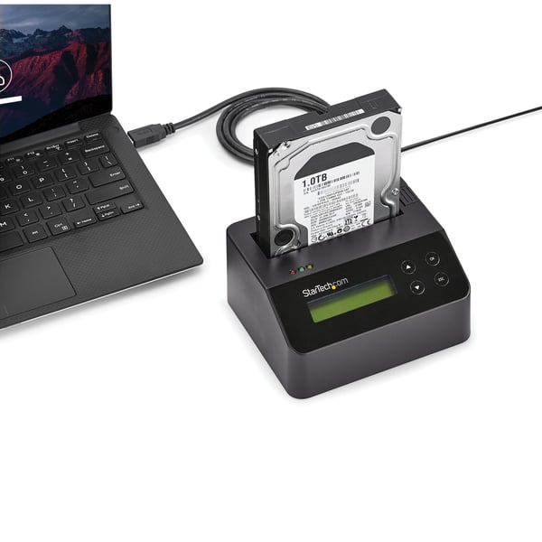 StarTech.com SDOCK1EU3P2 kopienhed til digital medie HDD/SSD duplikator Sort 1 Kopier