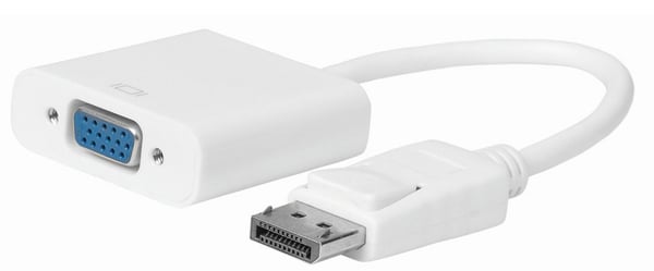 Microconnect DPVGA15CMW videokabel adapter 0,15 m VGA (D-Sub) DisplayPort Hvid