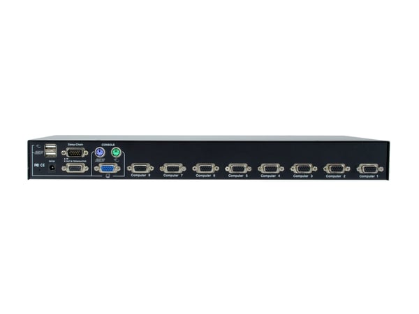 LevelOne KVM-3208 KVM-switchar Rackmontering Svart