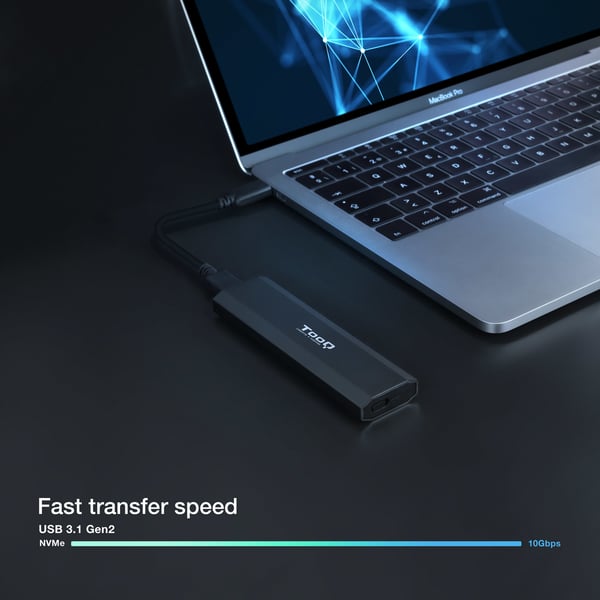 TooQ Shura SSD-inkapsling Svart M.2