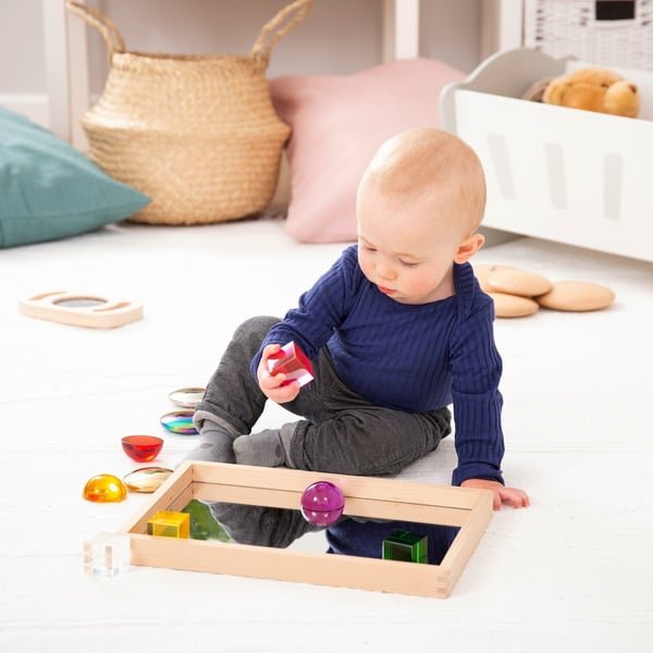 Tickit Small Wooden Mirror Tray