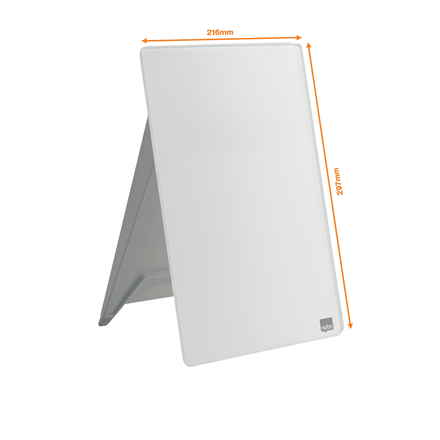Nobo Whiteboard Med Glasyta För Skrivbordet 22x30 cm