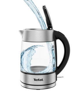 Tefal KI772D elkedel 1,7 L 2400 W Rustfrit stål, Transparent