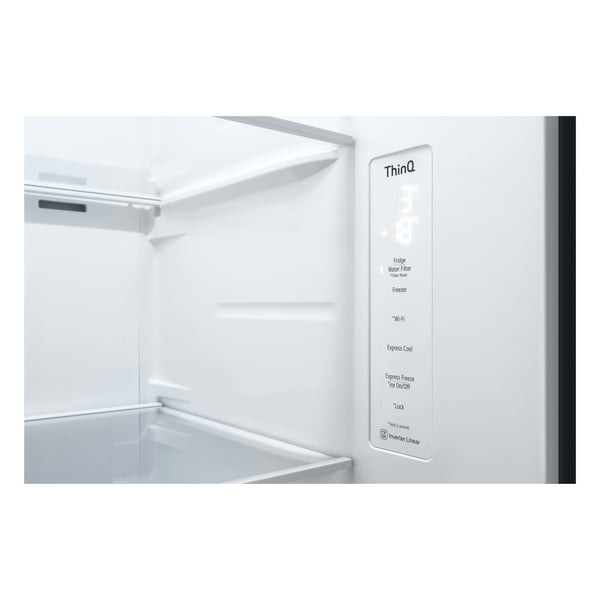LG GSLV70PZTD Kombinerad kyl/frys side-by-side Fristående 635 l Metallisk, Silver