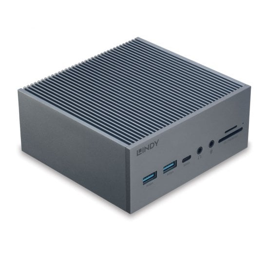 Lindy 43351 dockningsstationer för bärbara datorer Dockning USB 3.2 Gen 1 (3.1 Gen 1) Type-C Grå