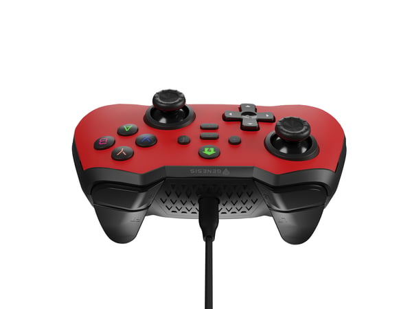 GENESIS Mangan 300 Red Röd USB Spelplatta Analog / Digital Android, Nintendo Switch, PC